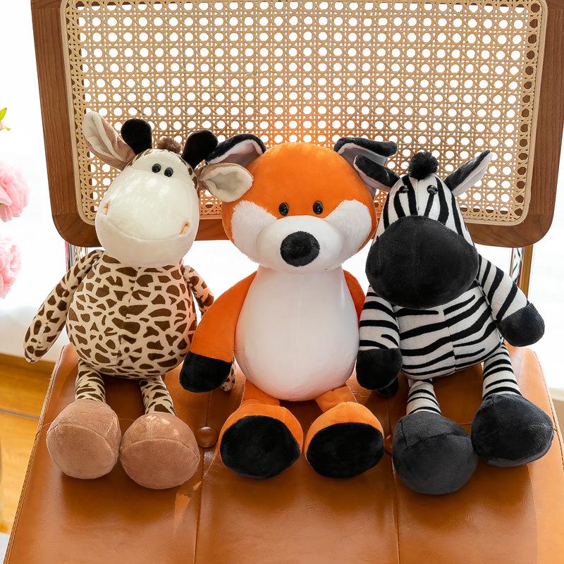 Forest animal doll plush toy jungle three brothers throw pillow cute rabbit doll