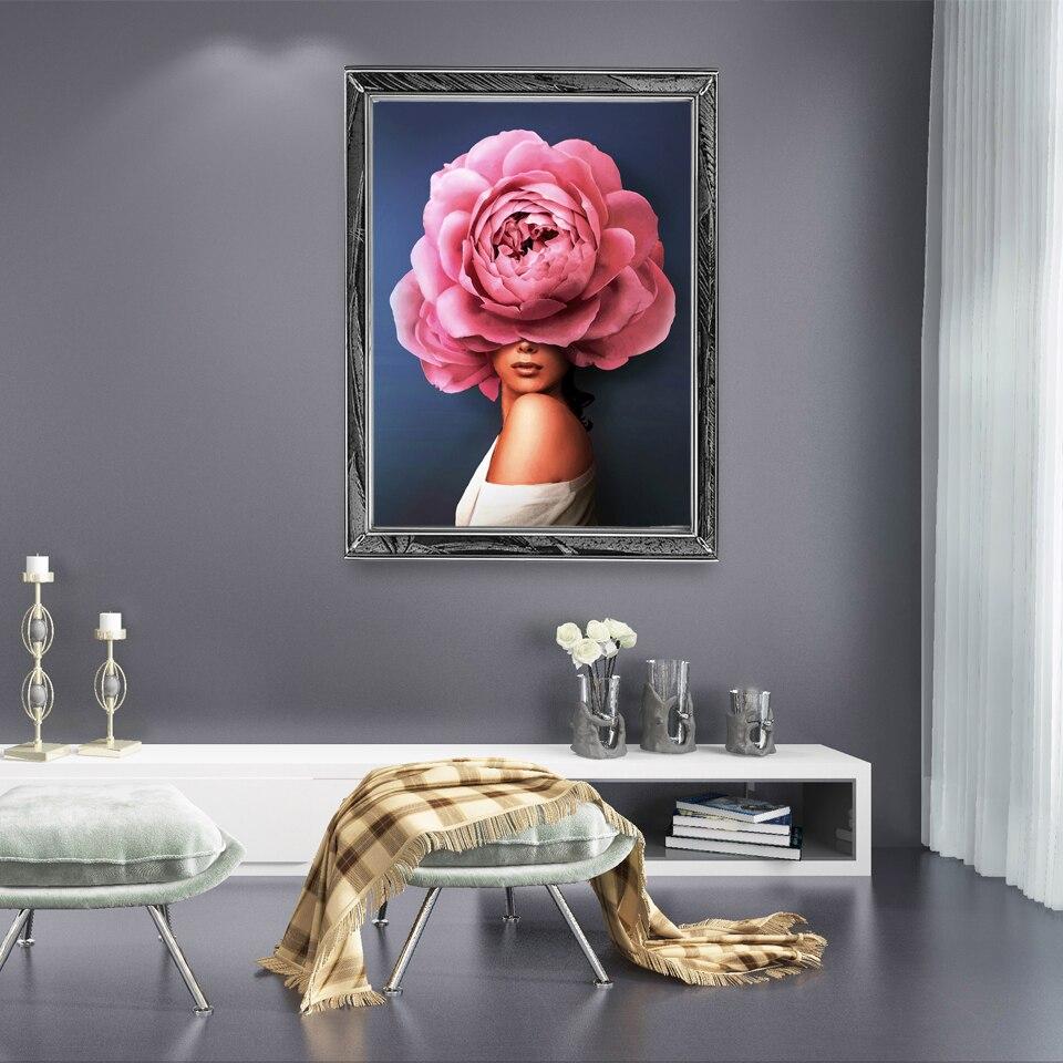 DIY Full Round Diamond Painting Landscape Cross Stitch Flower 5D Beautiful Girl Diamond Embroidery Mosaic Home Decor Gift