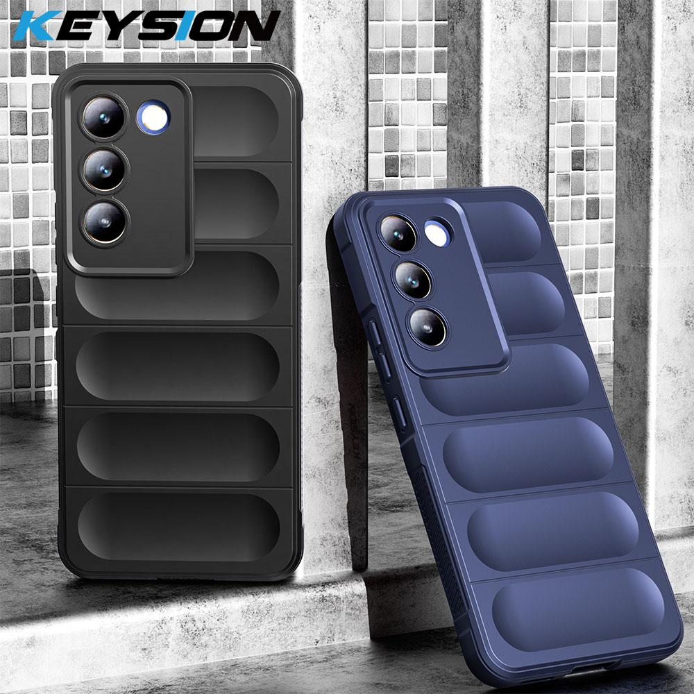 KEYSION Противоударный чехол для VIVO Y100 5G, противоскользящая мягкая силиконовая задняя крышка для телефона VIVO V40 SE 5G V30 SE V30 Lite 4G