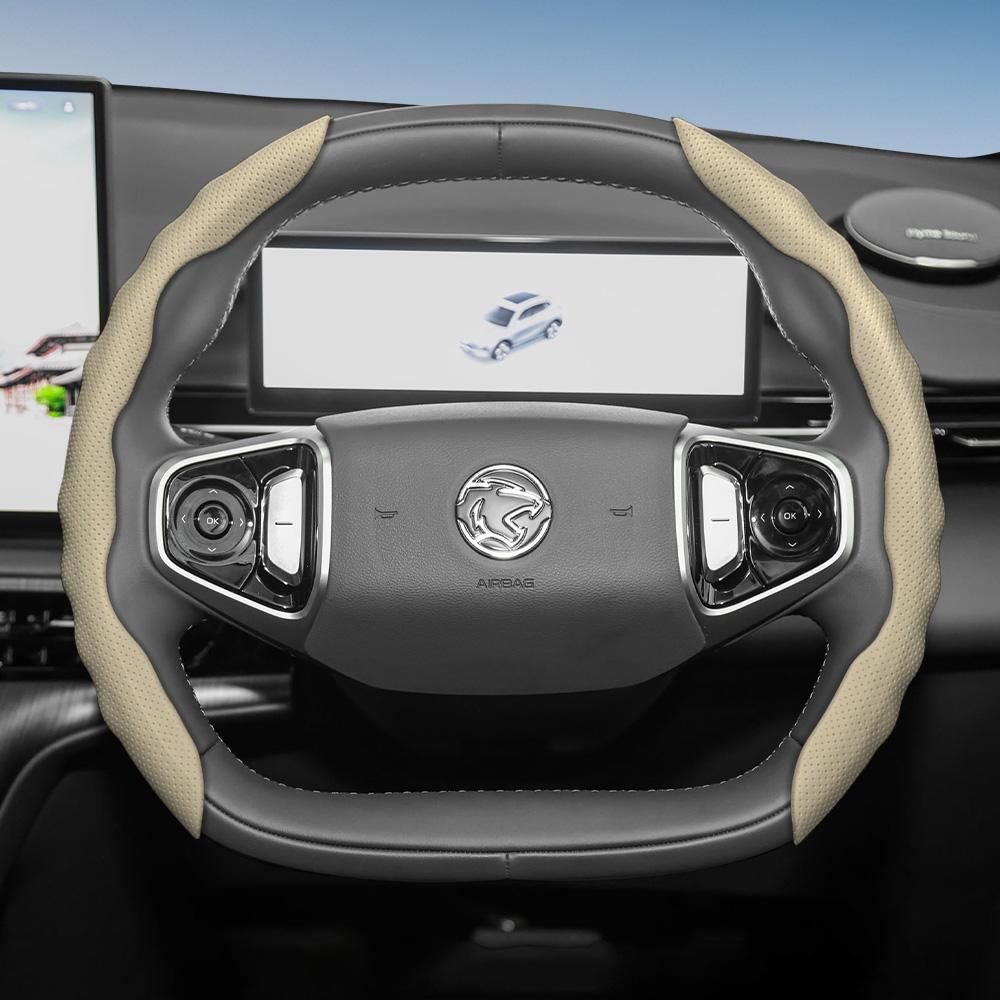 Подходит для чехла на руль Proton, Спортивный дизайн в форме волны, Дышащая кожа, Сегментированный влагопоглощающий защитный чехол на руль,