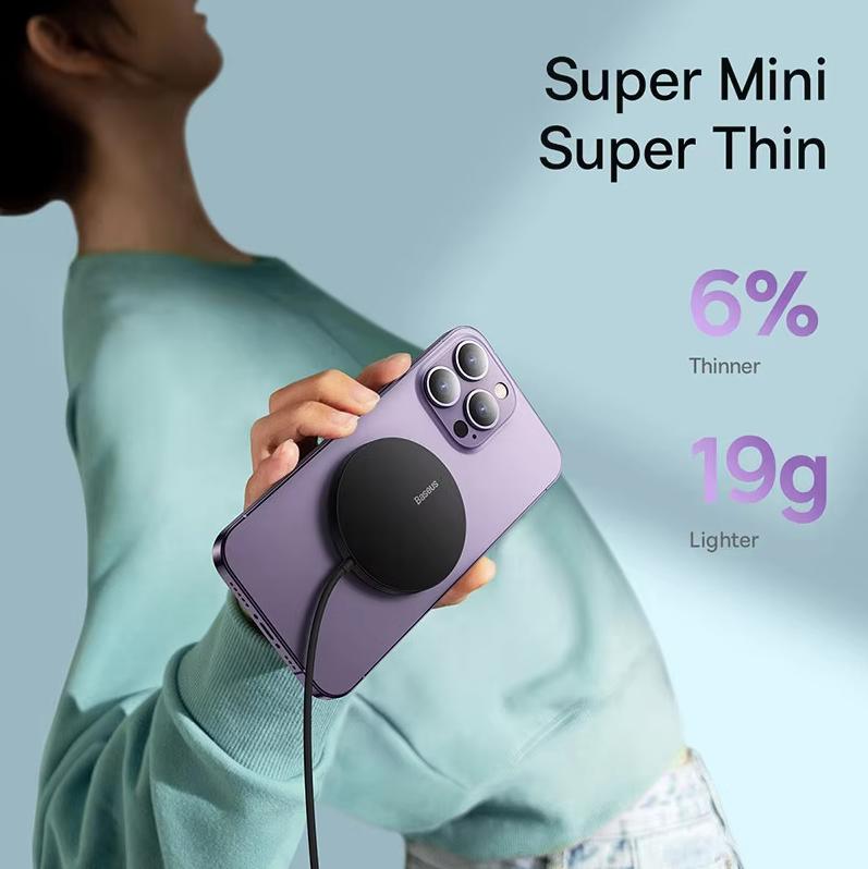 Baseus Магнитное беспроводное зарядное устройство, подходящее для быстрой зарядки Huawei, Samsung, Apple, быстрая зарядка Magsafe 15 Вт