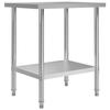 VidaXL Kitchen Work Table 80x60x85 Cm Stainless Steel 51186