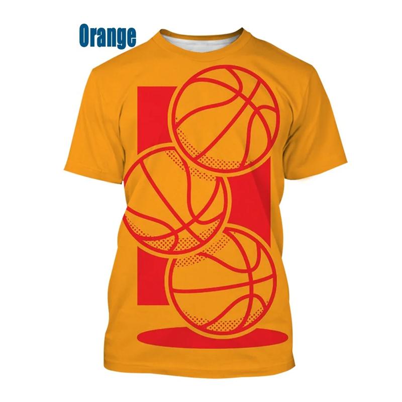 Paint Splatter Basketball T-Shirt Men Women 3D Print Graphic Tee Summer Outdoor Sports Quick-Drying Casual Fashion Streetwear