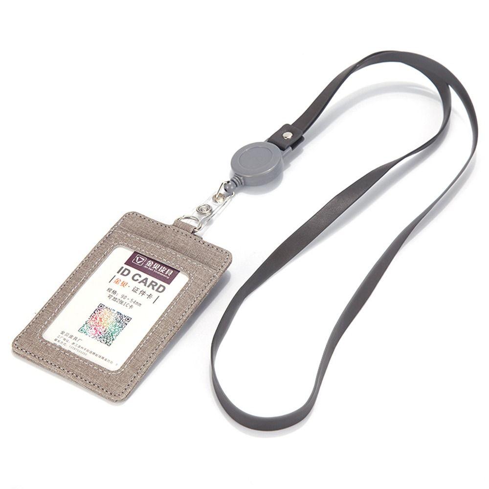 Women Men ID Business Case Bank Credit Card ID Badge Holder Name Badge Holder Work Card Holder PU Leather