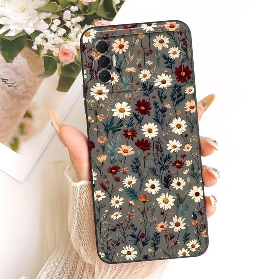 Чехол для Tecno Spark 8 Pro 8P Чехол KG7H KG7 KG7n KG8 Популярный Цветок Мягкий Силикон Задняя Крышка Funda Для Tecno Spark 8 8T KG6 KG6p Capa