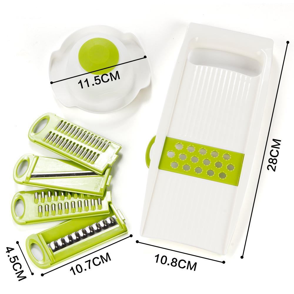 7pcs/set Vegetable Fruit Potato Mandoline Slicer Peeler Dicer Cutter Chopper Grater Vegetable Cutter Kitchen Accessories Tools