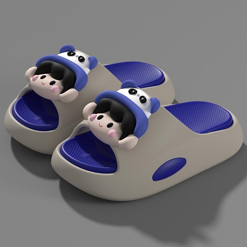EVA Cartoon cute girls' slippers for outdoor wear, new indoor home anti-slip slippers for girls and boys