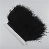1M 5M 10Meter 8-10CM Black Ostrich Feather Trims Natural White Ostrich Feather for Craft Ribbon Fringe for Skirt Party Clothing