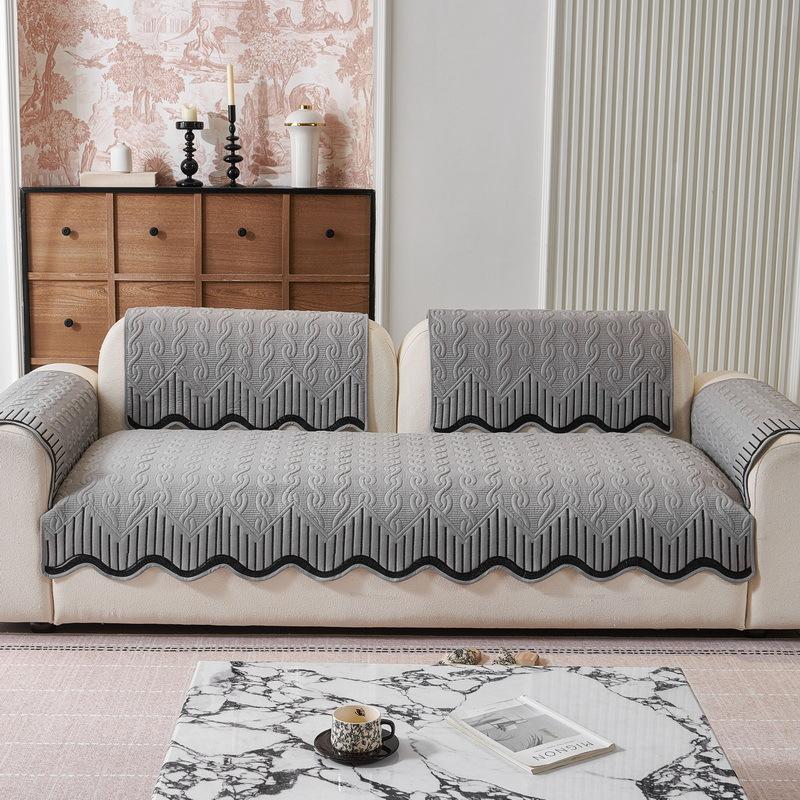 Cream Wind Sofa Cushion New Four-Season Universal Non-Slip Seat Cushion Light Luxury High-End Leather Sofa Cover Towel