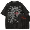 Hot BioShock Game Short-sleeved Washed-out Distressed Pure Cotton Loose Men's and Women's Shirt Large Size
