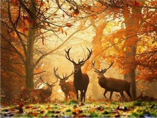 5D алмазная живопись Лось олень лесной пейзаж вышивка крестиком Diy Алмазная вышивка мозаика декор со стразами Рождественский подарок распродажа