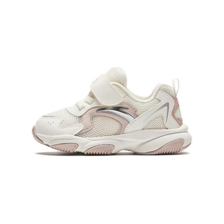 Anta Kids Casual Versatile Non-Slip Breathable Low-Top Walking Shoes Baby Shoes White Gray A22430003-2