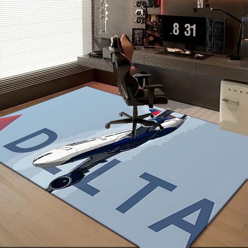 1PC Bo-eing  Rug for Livingroom,Bedroom, Palyroom, Chair Rug, Area rug, Game Carpet, Large Size Rug Fan Christmas gift