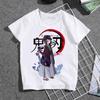 Модная мультяшная аниме-футболка Demon Slayer Kimetsu No Yaiba с принтом для детей, летние футболки свободного кроя с коротким рукавом, женские топы, женская одежда