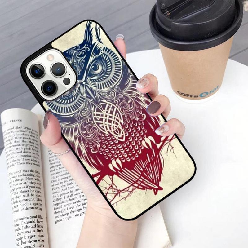Owl Animal Pattern Phone Case For iPhone 17 Air 13 12 14 15 16 Cover For Apple Pro Max 6S Plus Coque