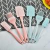 3Pcs Non-Stick Silicone Cream Scraper Bread Cake Butter Spatula Mixer Oil Brush with PP Handle Cake Spatula Kitchen Baking Tool