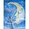 Полный 5D Diy Алмазная картина Мультфильм Девушка и Луна Вышивка Крестом Домашний Декор Ручная работа
