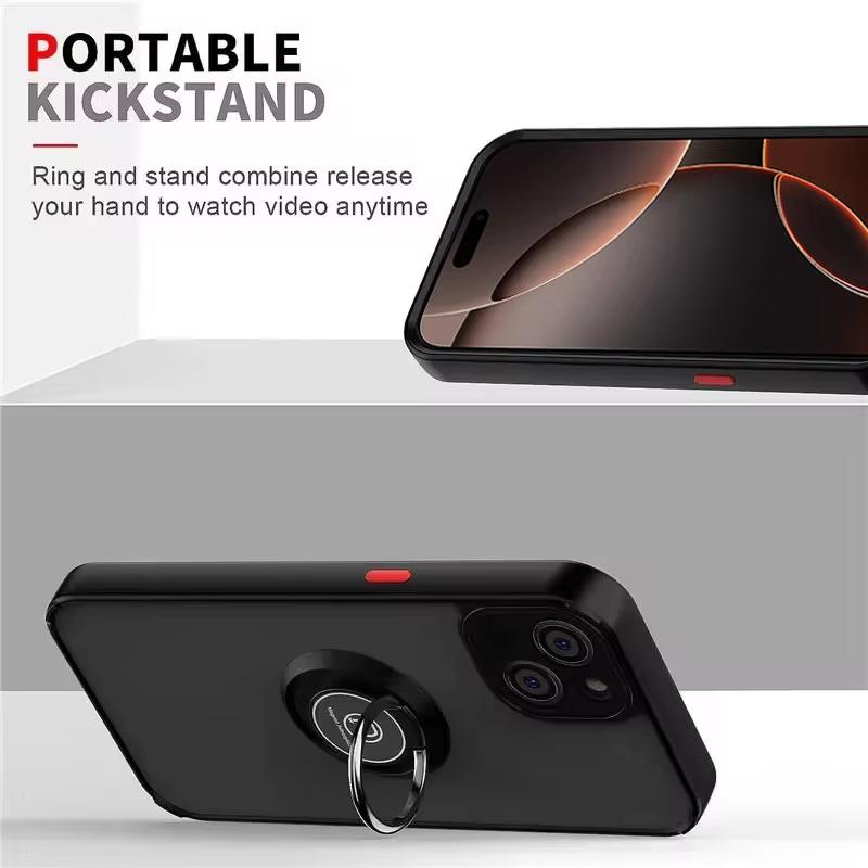Матовые магнитные чехлы-кольца для телефонов iPhone 16 13 12 11 Pro Max Mini 16E Противоударный чехол для iPhone 15 14 Pro Max 16 Plus Чехол