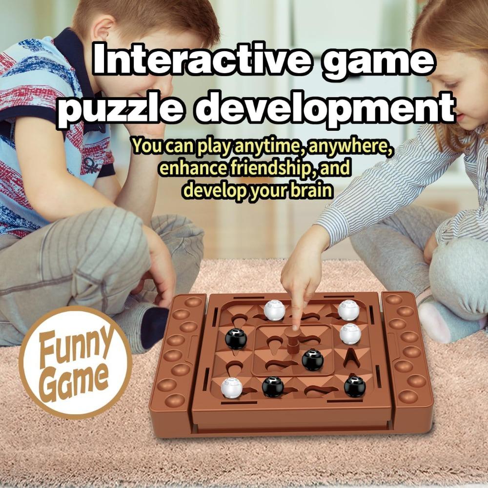 Orbital Logic Strategy Board Game, Family Four in a Row Chess Game Track Moves for 2-Player