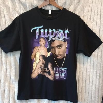 2Pac Тупак Шакур All Eyez On Me футболка Большая Черная с длинным или коротким рукавом