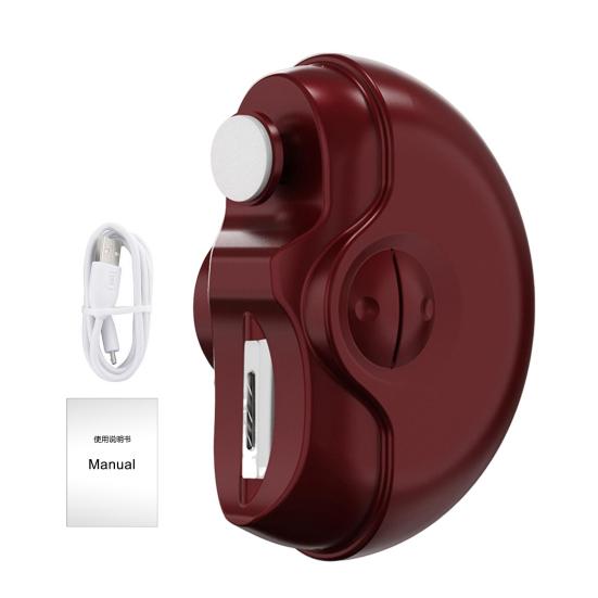 Электрическая машинка для стрижки ногтей, полировщик со светодиодной подсветкой, 2-скоростная, перезаряжаемая, 2-в-1, автоматическая пилка для ногтей для детей, взрослых, пожилых людей, триммер для маникюра