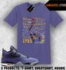 Рубашка в тон AJ 4 Lakers Lakeshow 2026 Сочетающаяся с кроссовками MJ 23 Accolades Футболка