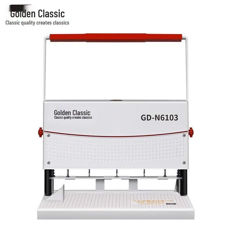 Золотая машина для переплета документов GD-N6103 с 3 отверстиями, вилка CN (адаптер в комплекте)
