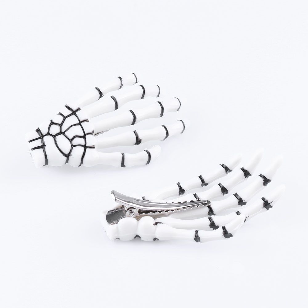 1/1Pcs New Creative Skull Hand Bone Hairpin Gripper Ghost Skeleton Hair Clips Hairclips Bone Claw Hair Accessories Gift Hairclip