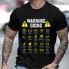 T Shirt for Men Clothing Funny Driving Warning Signs 101 Auto Mechanic Gift Driver Men Tshirt Summer Tee Shirts Clothes Y2k Tops