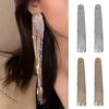 Long Full Rhinestone Tassel Earrings Alloy Shiny Women Dangle Earrings Jewelry Accessories