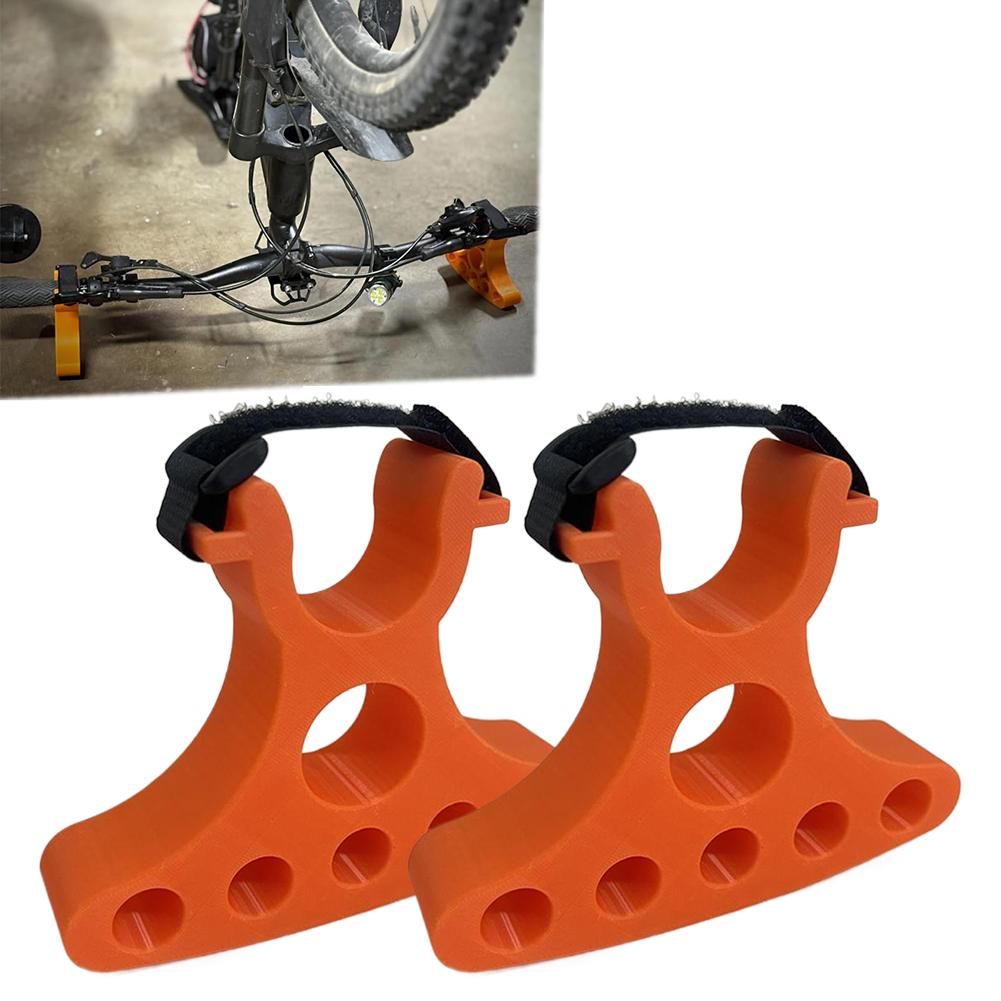 1 Pair Bicycle Repair Handle Bracket Bike Handlebar Stand Clip- Stabilizer for Inverted Parking Stable Maintenance