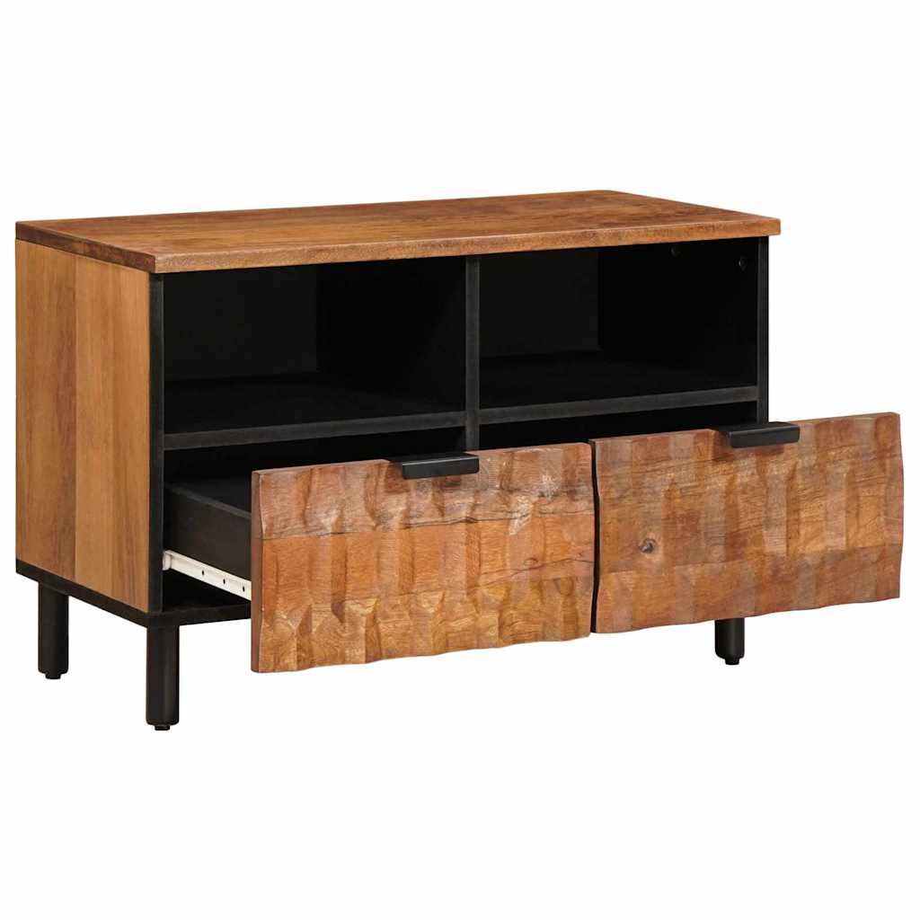 TV Stand with Shelf Acacia Brown Surface 70 x 33 x 46 cm