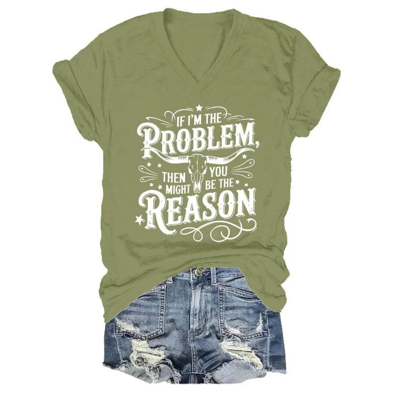 Летний топ с V-образным вырезом и 3D-принтом алфавита тауренов, модные повседневные женские футболки с короткими рукавами