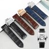 Genuine Leather Watch Band for Cartier Sandoz Strap Santos100 Men's Women's Folding Buckle Strap