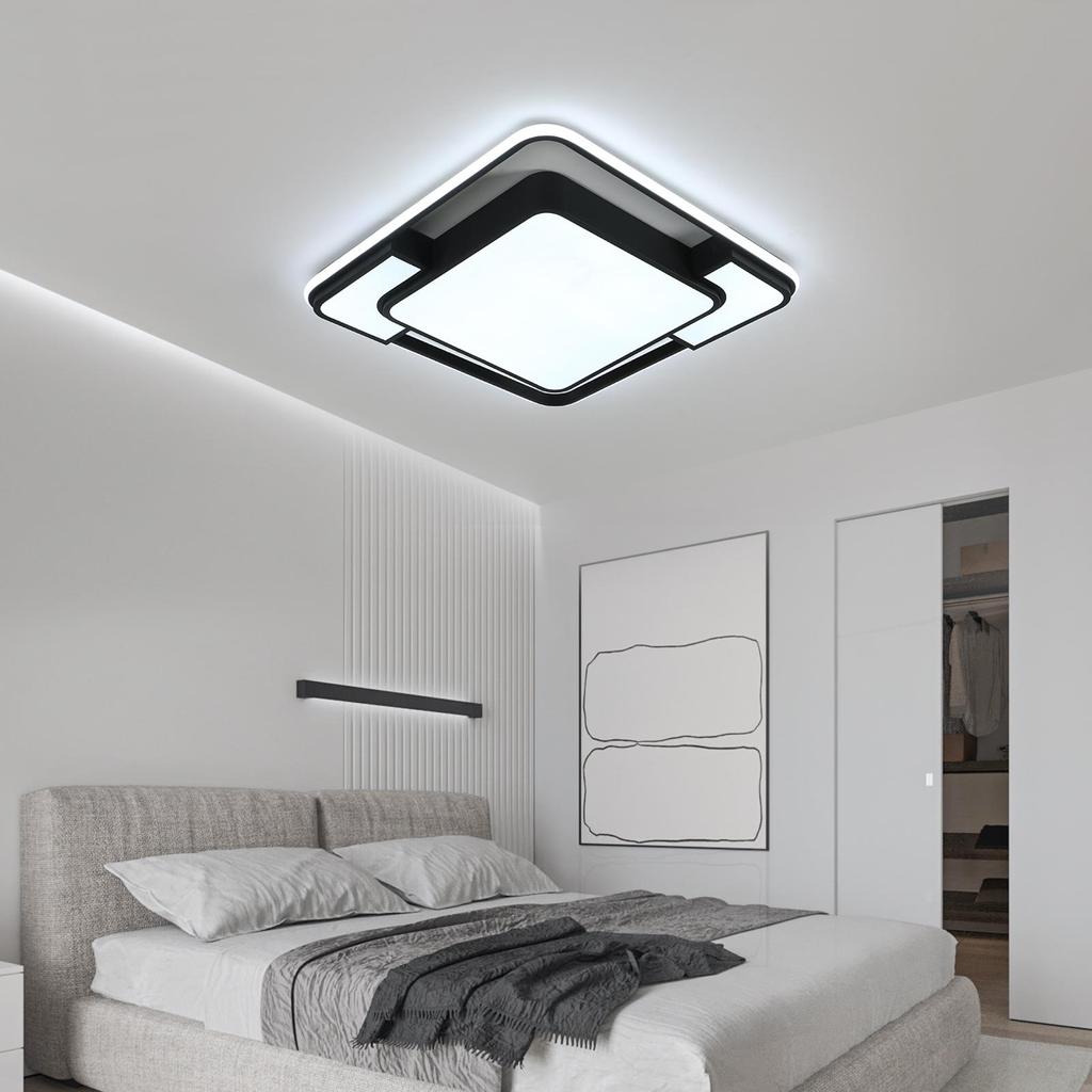 Современный светодиодный потолочный светильник для гостиной, спальни, столовой, кухни, дома, ресторана, квадратная люстра, светильники