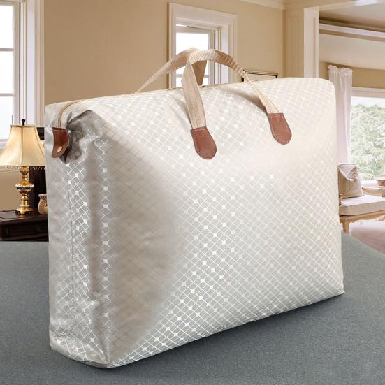 Сумка для хранения в гардеробе Складная застежка-молния с ручкой Корзина для хранения одежды Органайзер для шкафа Пакет для переезда Пододеяльник Простыни