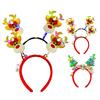 Christmas Luminous Headband Elk Christmas Tree Decoration Party Favors Birthday Festival Gathering Headwear Navidad Hair Accessory