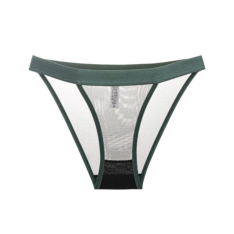 Women's Panties Transparent Silk Belt T-back Woman Underwear See-Through Low Waist Briefs Female Lingerie Sexy Temptation