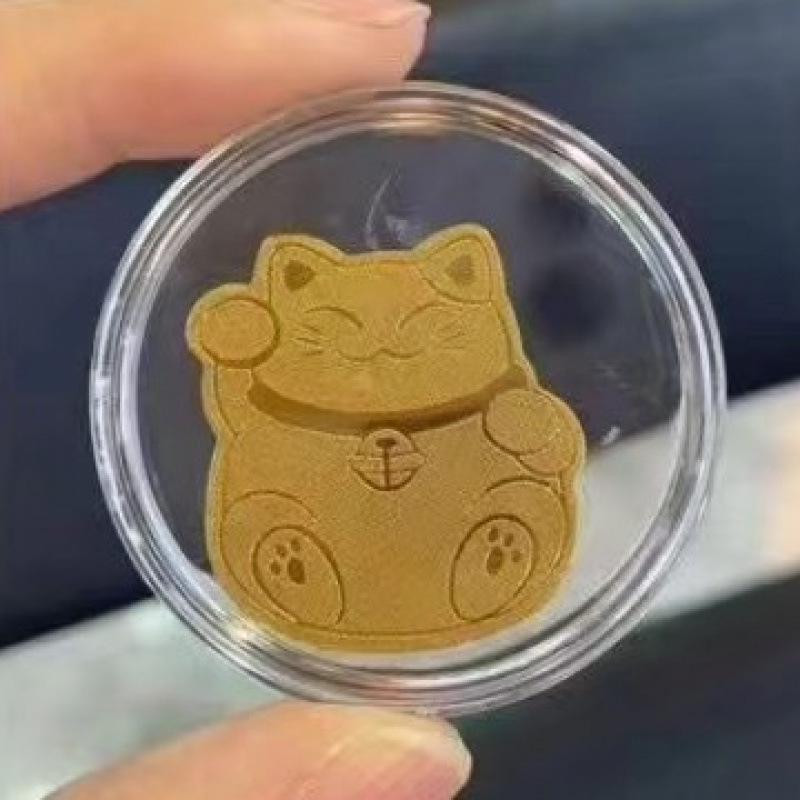 2mg Gold-Plated Wealth-Attracting Mobile Phone Sticker with Adhesive Backing