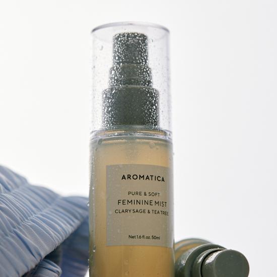 AROMATICA Спрей для женской чистоты Pure & Soft с ароматом шалфея и чайного дерева 50 мл, специальный (+20 мл бесплатно)