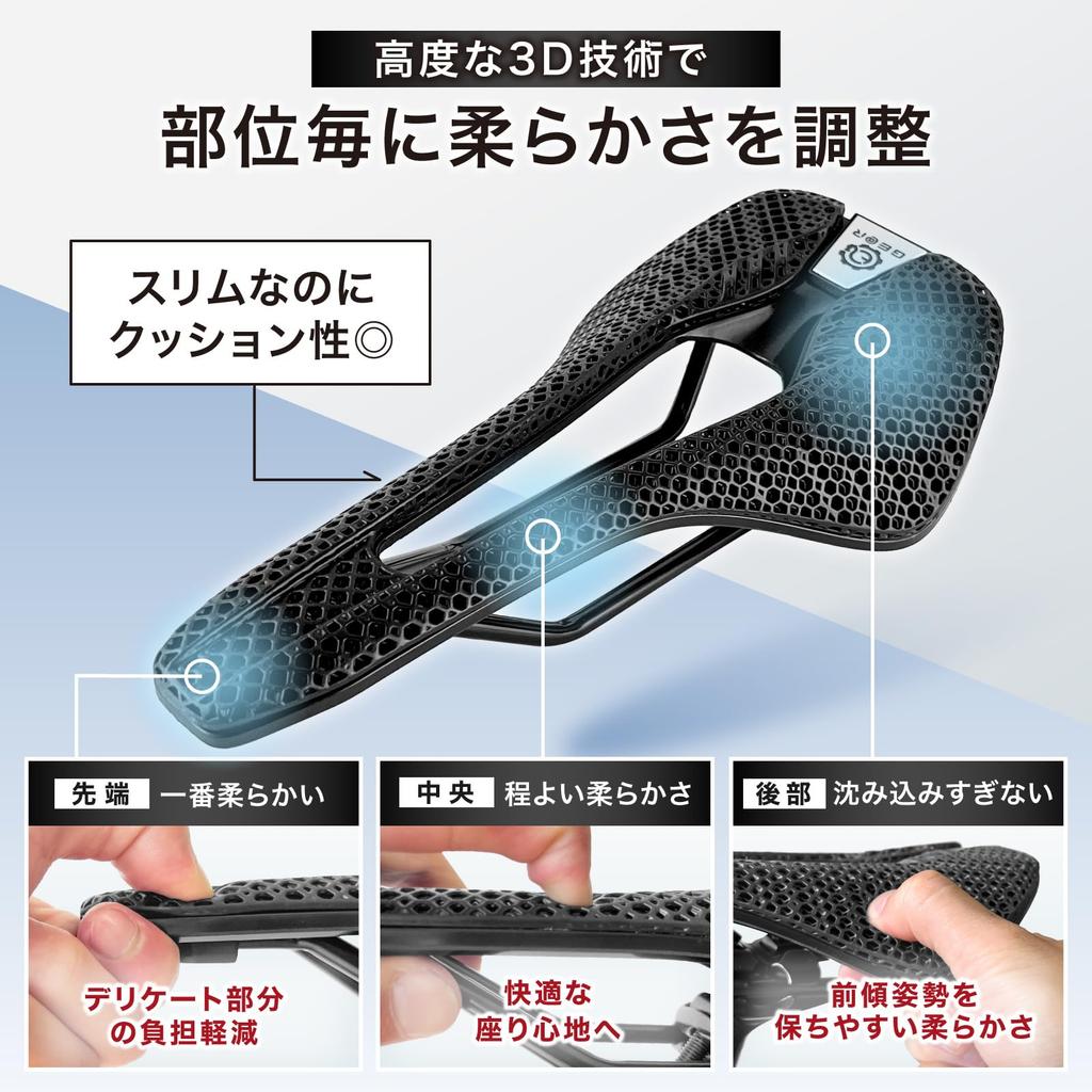 Велосипедное седло Comfort Comfort 3D Print Road Bike Nylon Shell Chromoly Rail Lightweight (Гиатор)