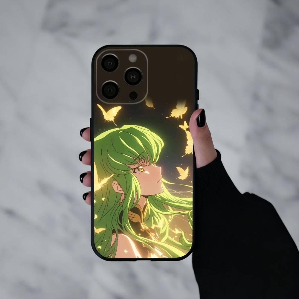 Японское аниме C-Code G-Geass Чехол для телефона для iPhone 17pro,16,15,14,13,12,11 Plus,Pro Max,XS,Мягкий силиконовый черный чехол