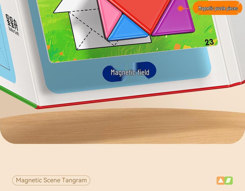 Магнитная головоломка Танграм для детей 3-6 лет - Развивающая игрушка для детей первого класса и детского сада