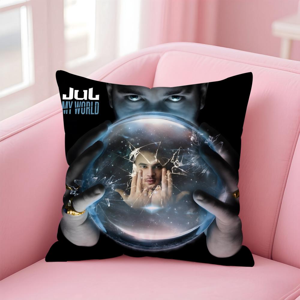 popular singer JuL Cushion Cover Comfortable Reversible Pillow Cover Ideal for Car Sofa Bedroom & Beyond