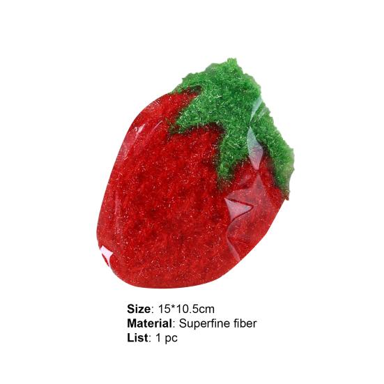Креативная салфетка для уборки в форме клубники, обильная пена, абсорбирующая микрофибра, салфетка для мытья, кухонные аксессуары