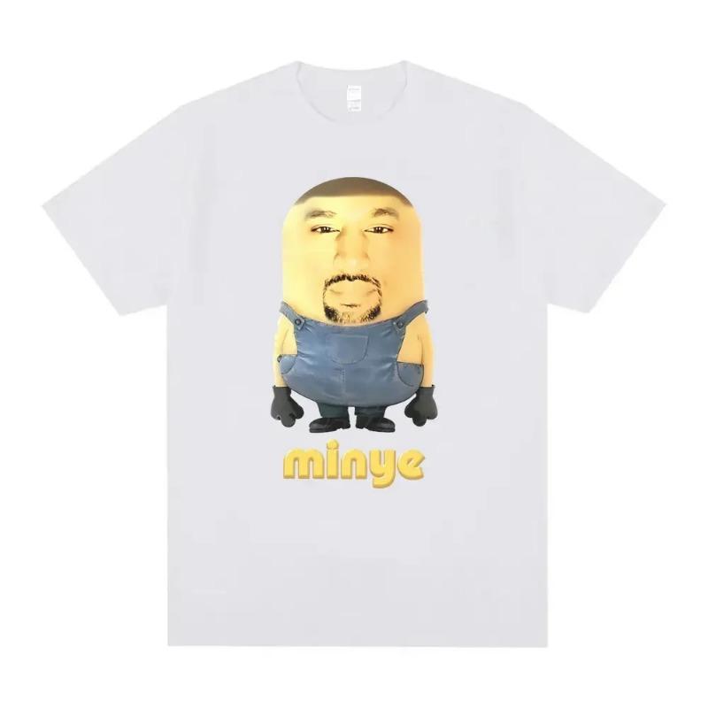 Rapper Kanye West Minye Funny Meme T Shirt Women Hip Hop Vintage Oversized Tshirt Women's Casual Short Sleeve T-shirts Fashion