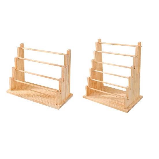 Деревянная подставка для украшений из бревна, органайзер для браслетов с видимым съемным стержнем