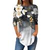 Рубашки с рукавом 3/4 для женщин, милые топы, футболки с рисунком, блузки, повседневные базовые топы больших размеров, пуловеры