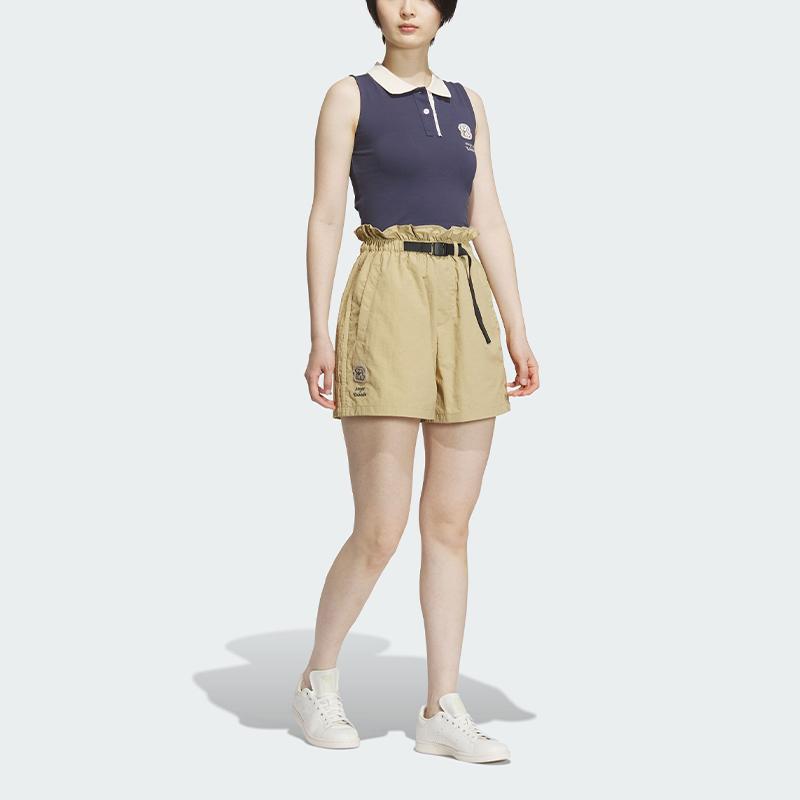 adidas Originals x Nagaba Yū SS23 Спортивные шорты с ручным рисунком логотипа и поясом Женские брюки цвета хаки IS0627