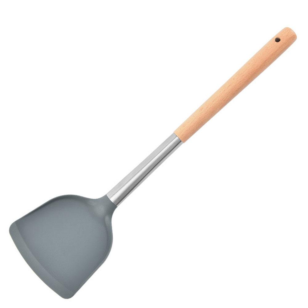Wooden Handle Scoop For Nonstick Pan Ladle Turner Spatula Cooking Tools Spoon Kitchen Gadget